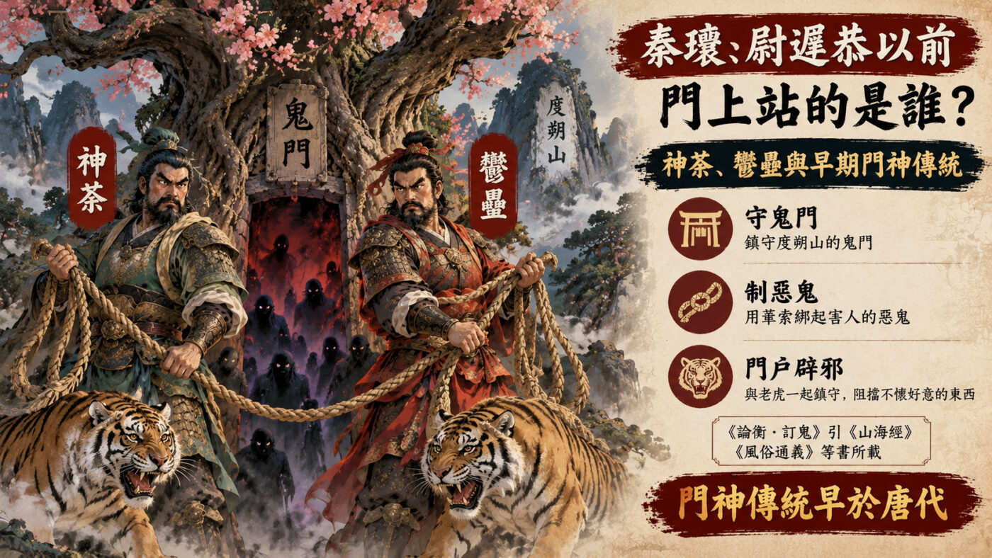 門神的由來比唐朝更早,神荼與鬱壘早已守在門上 知識卡