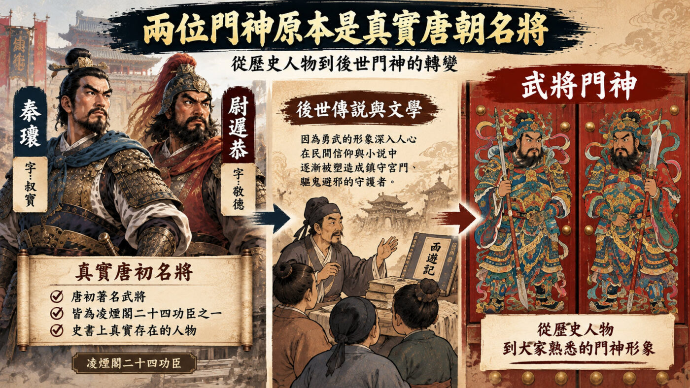 秦瓊與尉遲恭是誰?兩位門神原本都是真實唐朝名將 知識卡