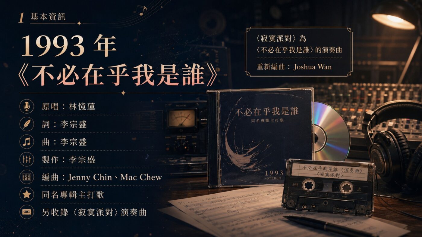 不必在乎我是誰原唱是誰?1993 年林憶蓮同名專輯 9