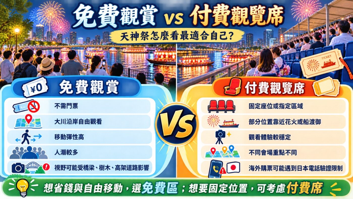 天神祭門票與付費觀覽席重點整理
