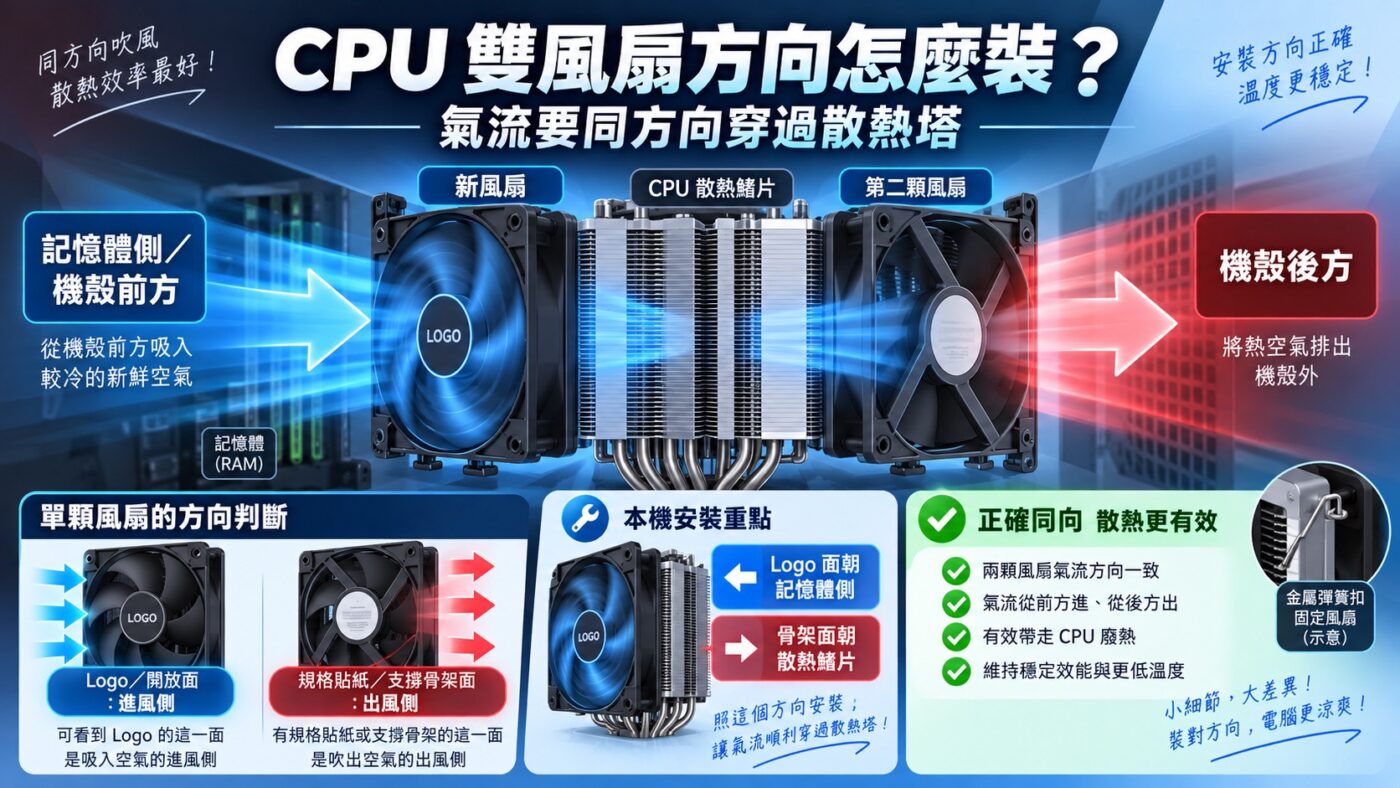 CPU 風扇怎麼拆?金屬彈簧扣具直接換風扇(知識卡)